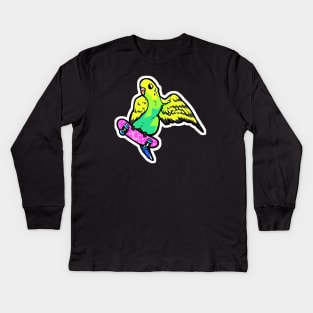 Rad Budgie Kids Long Sleeve T-Shirt